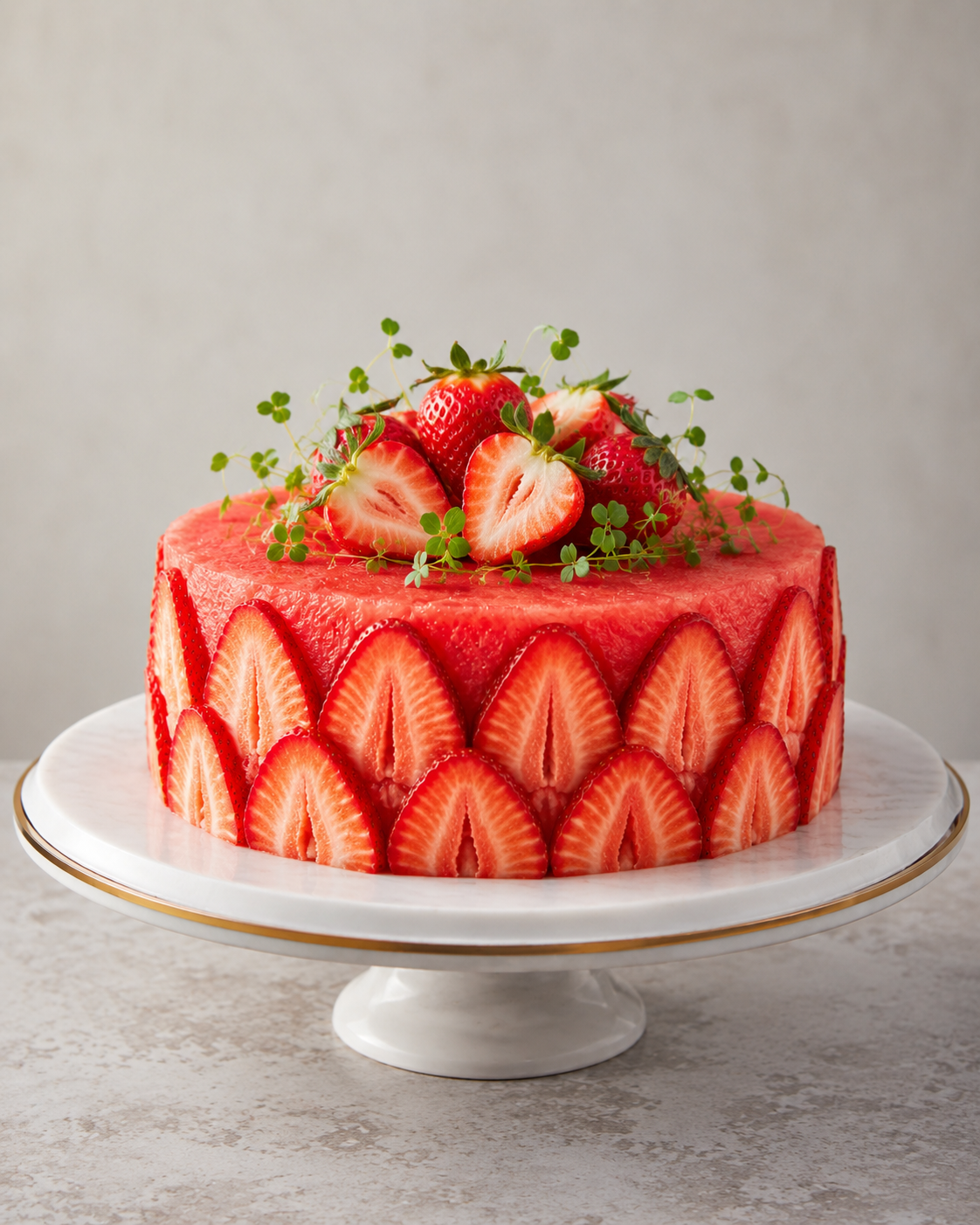 Strawberry petal single tier